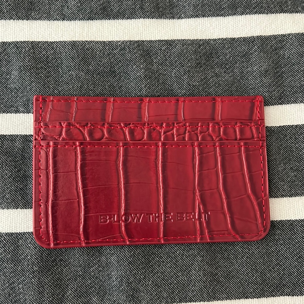 B-low the Belt Croc-embossed Card Case